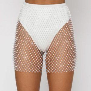 WHITE FOX Feel The Beat Mini Skirt - White